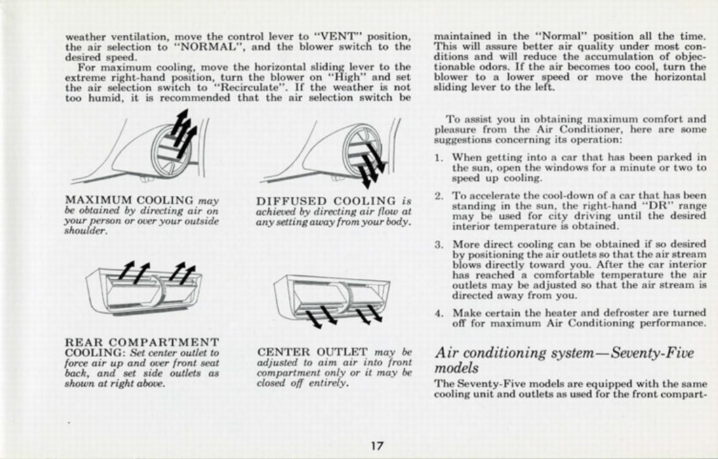 1960 Cadillac Owners Manual Page 44